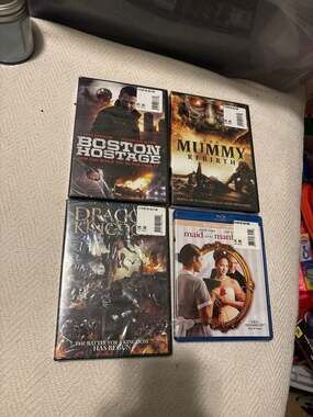 Lot of 4Boston Hostage, The Mummy Rebirth, Dragon Kingdom & Maid in Manhattan